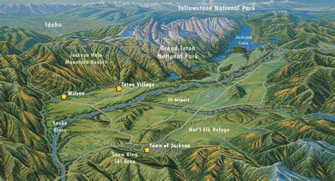 Map Of Jackson Hole Wyoming And Yellowstone - London Top Attractions Map