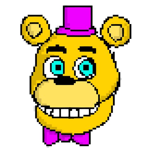 Fredbear Pixel Art : r/fivenightsatfreddys