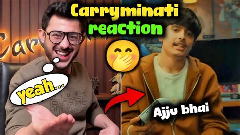 Total Gaming Face Reveal Carryminati Reaction | Ajju Bhai Face Reveal ...