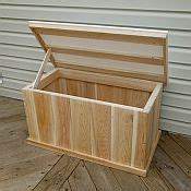 Deck Box with Waterproof Lid | Deck box storage, Wood storage box, Pallet furniture outdoor