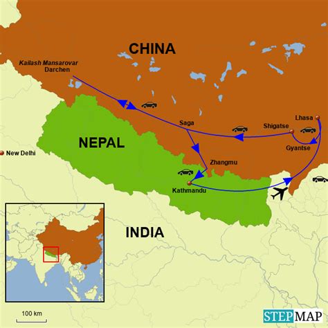 Kailash Mansarovar Map