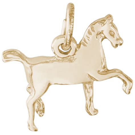 14k Gold Horse Charm | Diamond Durrell's