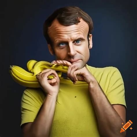 Political satire of a person eating a banana on Craiyon