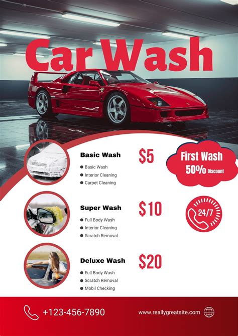 Free, Printable, Customizable Car Wash Flyer Templates, 58% OFF