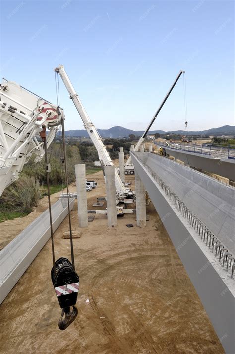 Premium Photo | Construction of a bridge on the highway