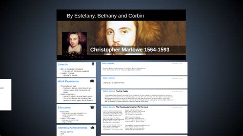 Christopher Marlowe Biography by Corbin Sanchez on Prezi