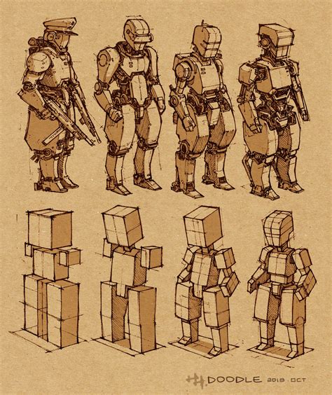 ArtStation - Robot design / Form study, Howard Hsu Game Character ...