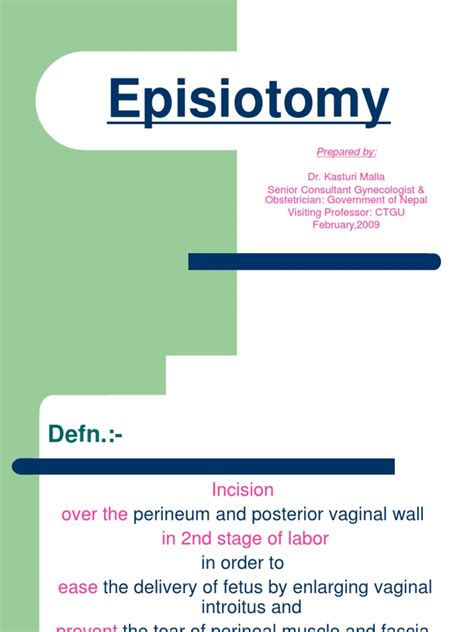 Lecture-10 Episiotomy | PDF