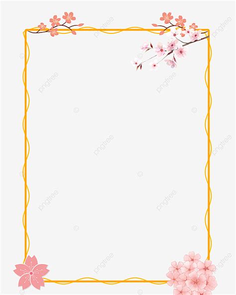 Cherry Blossoms Border PNG Picture, Simple Cherry Blossom Border, Cherry Blossom Clipart, Cherry ...