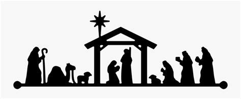 Nativity Svg Cut File - Nativity Scene Silhouette Svg , Free Transparent Clipart - ClipartKey