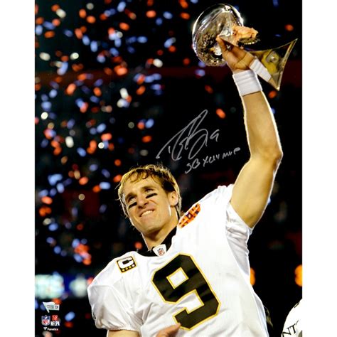 Fanatics Authentic Drew Brees New Orleans Saints Autographed 16" x 20" Super Bowl XLIV ...