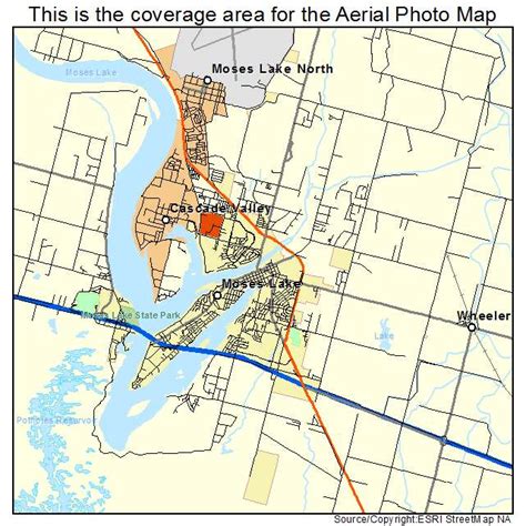 Aerial Photography Map of Moses Lake, WA Washington