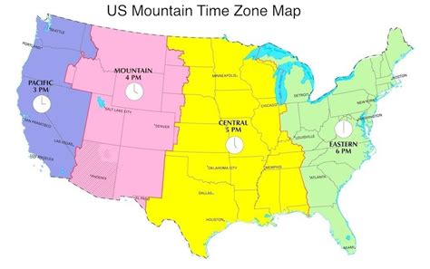 Rocky Mountain Time Zone Map - Time Zones Map