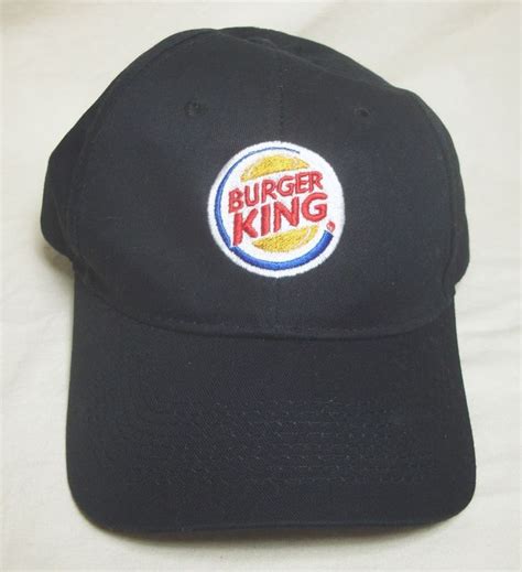 Burger King Trucker Cap Baseball Hat Black RARE Front Middle Patch Velcro Back #PortCompany # ...