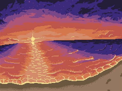 18+ Pixel Art Sunset in Transparent Clipart [1.4mb] - Best PNG For You