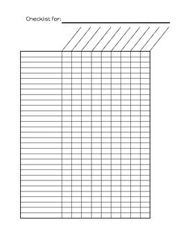 Student Checklist by Brittany Bochesa | Teachers Pay Teachers