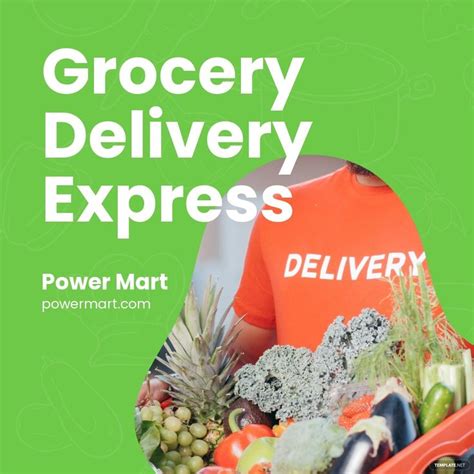 Free Grocery Delivery Linkedin Post Template - Download in PNG, JPG | Template.net | Free ...