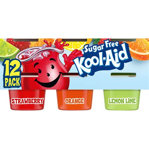 Kool-Aid Strawberry, Orange & Lemon Lime Sugar Free Artificially Flavored Jell-O Ready-to-Eat ...