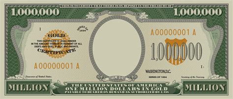 Printable Picture Of A Million Dollar Bill - Infoupdate.org