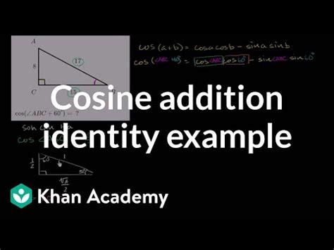 Using the cosine angle addition identity (video) | Khan Academy