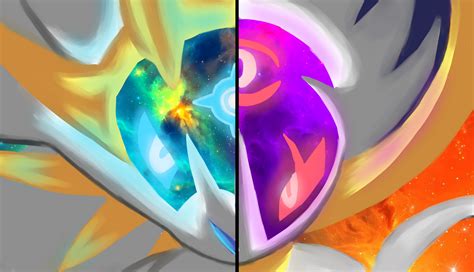 Solgaleo and Lunala by Natchous on DeviantArt