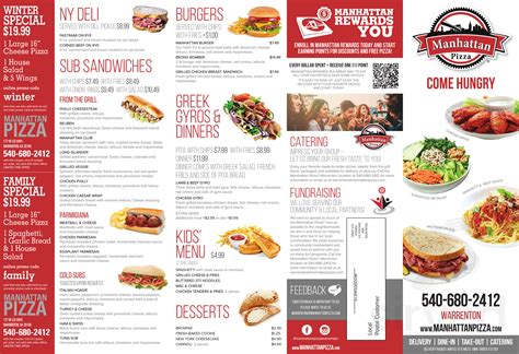 Menu for Manhattan Pizza - Stafford - Stafford, VA | Sirved