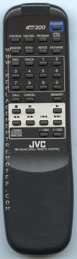 Buy JVC RM-SXLMC2000J RMSXLMC2000J CD Player Remote Control