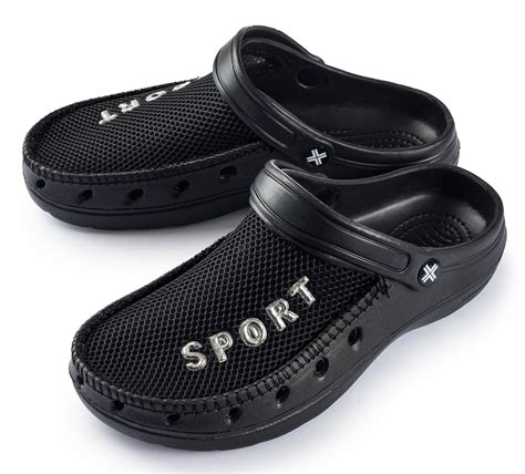 Roxoni Men's Waterproof Rubber Clog Sandals with Mesh Upper -sizes 8 to ...