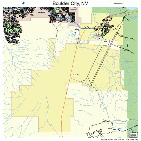Boulder City Nevada Street Map 3206500