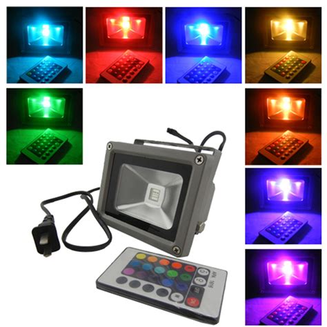 Waterproof Remote Control 10W RGB LED Outdoor Floodlight Flood Light Lamp 900LM | eBay