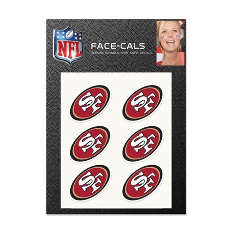 San Francisco 49ers Face Cals Temporary Tattoos - Detroit Game Gear