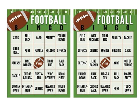 Super Bowl Bingo Cards 2024 Free Printable