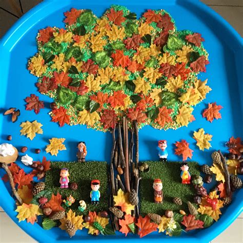 Pin on small world / tuff tray | Autumn activities, Autumn eyfs activities, Autumn activities ...