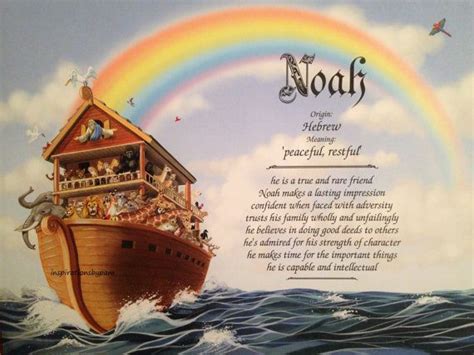 Noah First Name Meaning Art Print-name Meaning Art-8x10 | Etsy | Names with meaning, First name ...