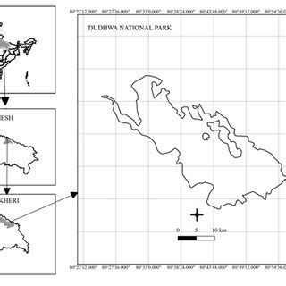 Map showing location of Dudhwa National Park Uttar Pradesh India | Download Scientific Diagram