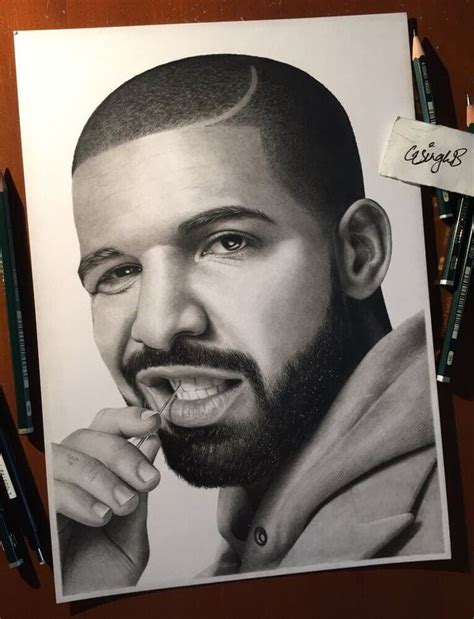 Drake. Realistic Celebrity Portraits Drawings. By Gurekbal Bhachu ...