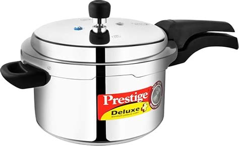 Amazon.com: Prestige Deluxe Plus Aluminum Pressure Cooker, 5 Liter: Home & Kitchen