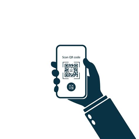 Mobile application for scanning qr code. Hand holding smartphone. Scan ...