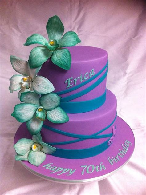 Cake with Orchids - Decorated Cake by Mardie Makes Cakes - CakesDecor