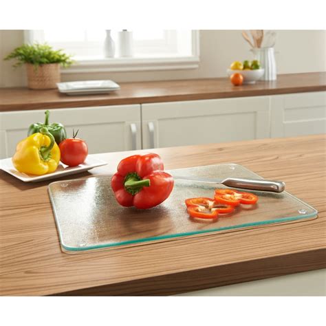 Tempered Glass Chopping Board | Kitchen - B&M