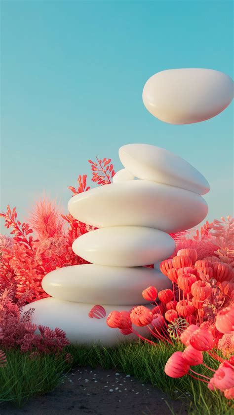 Download wallpaper 1080x1920 white rocks objects, bmwi oasis, abstract, 1080p wallpaper, samsung ...