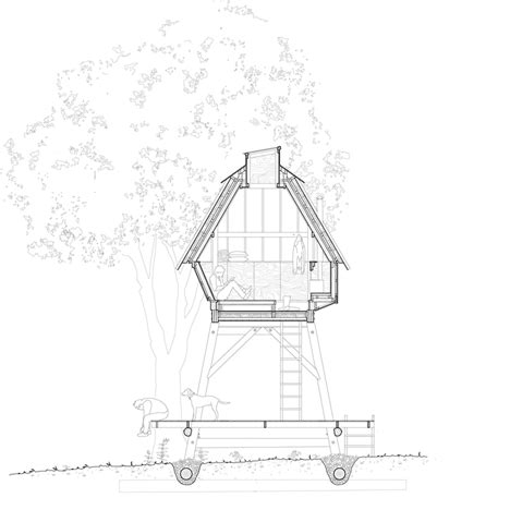 Stilted writer's hut by Nozomi Nakabayashi in Dorset woodland | Timber cabin, Architectural ...