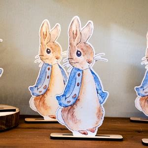 Peter Rabbit Figure Wooden Peter Rabbit Table Decor Peter Rabbit Wooden Figure Christening ...