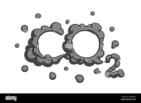 CO2 emissions vector symbol. Air pollution. Environment pollution concept. Isolated on white ...