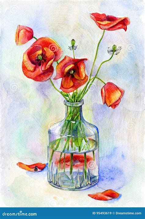 Watercolor still life stock illustration. Illustration of carafe - 95493619