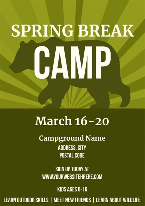 Template march spring break camp | PosterMyWall