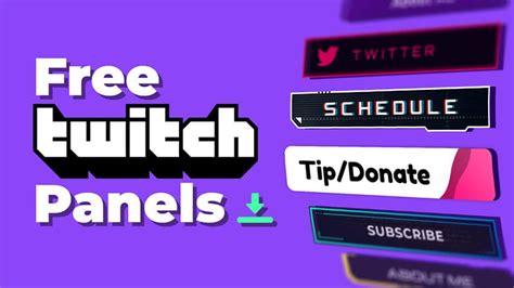 [B!] Free Twitch Panels! Create your own or download free templates.