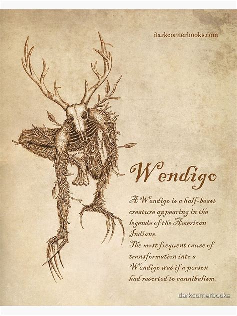 "The Wendigo" Canvas Print by darkcornerbooks | Redbubble