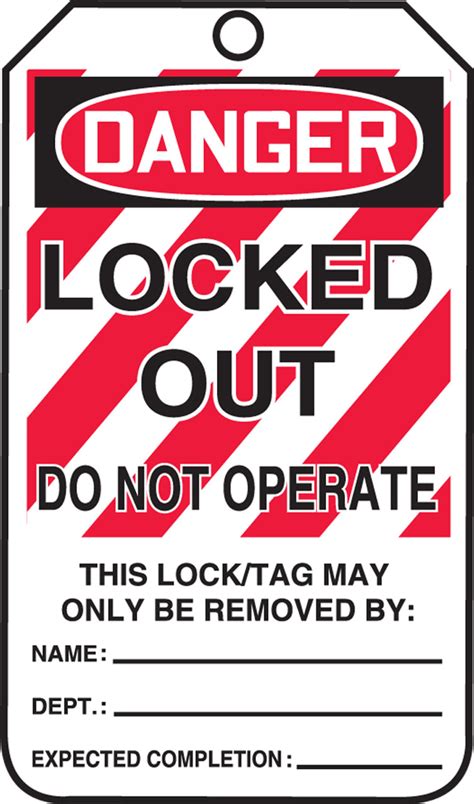 Accuform MLT407 Locked Out Do Not Operate Lockout - Tagout Tags