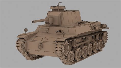 Type 1 Chi He Japanese Tank 3D Model $179 - .max .obj .fbx .3ds - Free3D